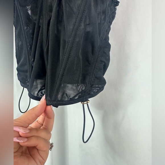 My Boo black corset mesh halter top size S - Picture 2 of 6